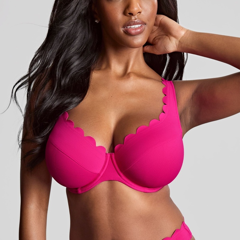 Lauren Plunge Bikini Top – SW1784 – Magenta PINK 34E