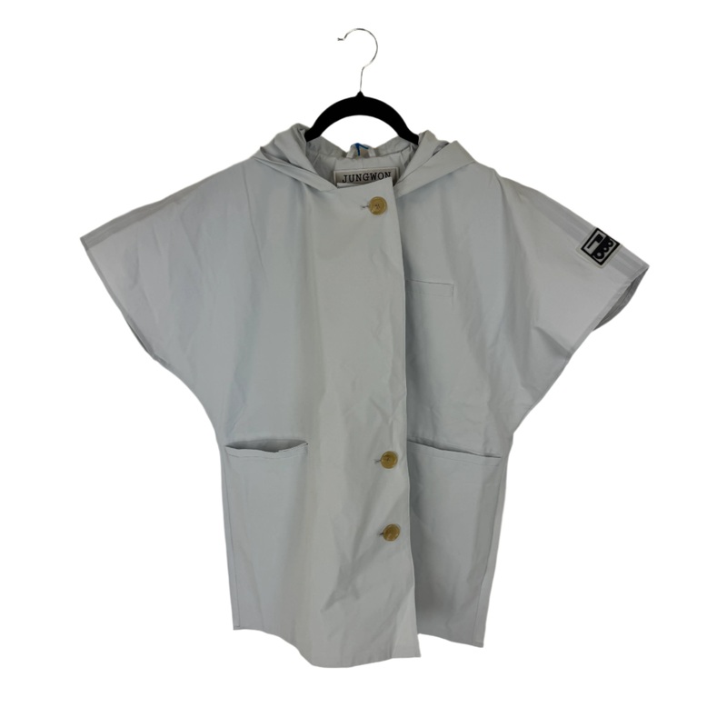 Pale Blue Short Sleeve Raincoat – Size 6 – 10 Medium (Size 4)