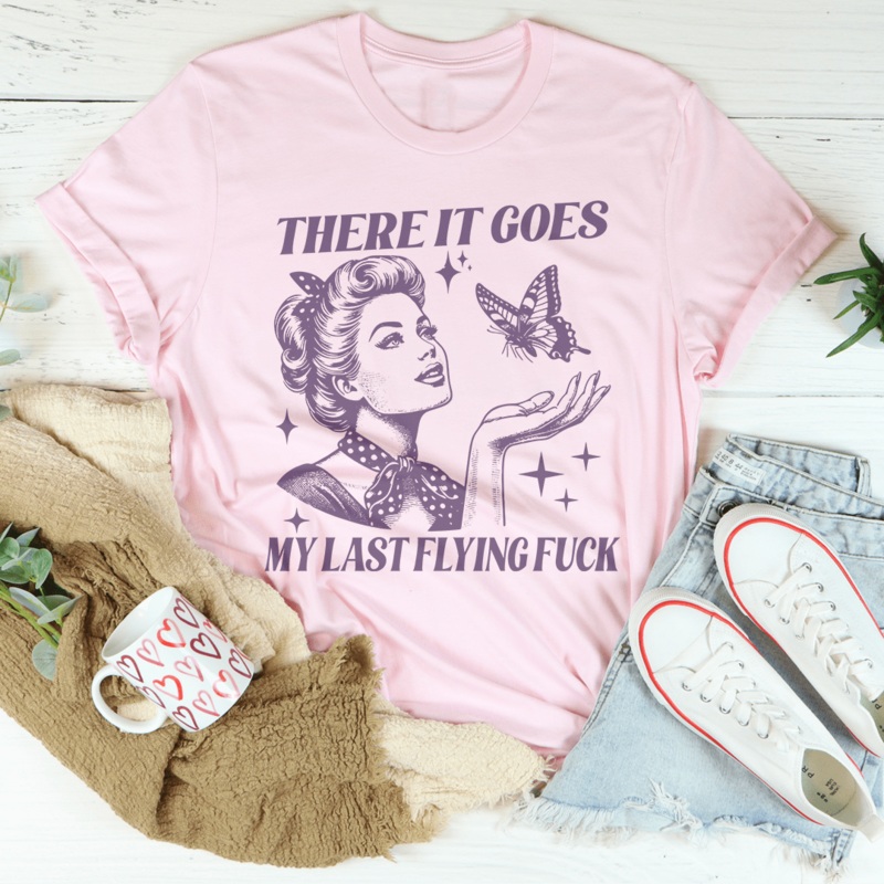 There It Goes My Last Flying F* Tee Heather Prism Peach S