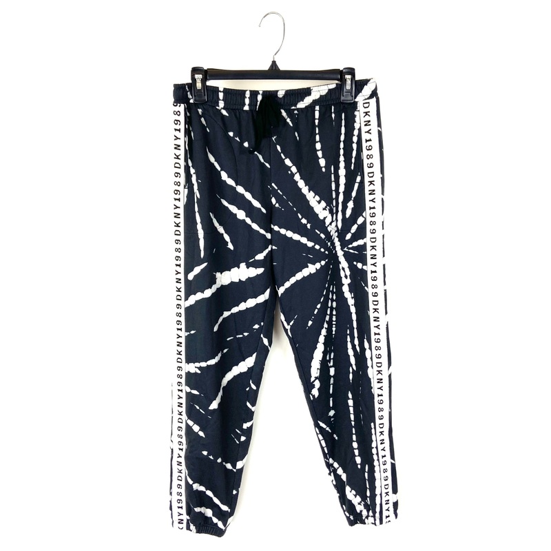 Black and White Logo Sweat Pants – Small