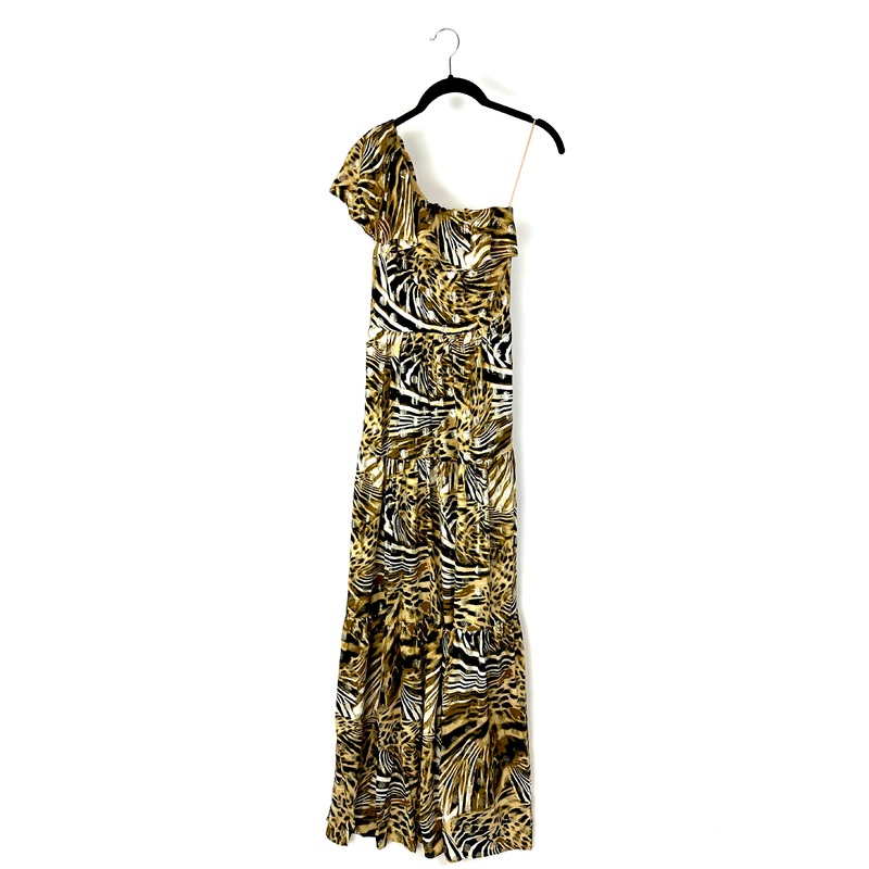 Metallic Animal Print Maxi Dress – Size 00-14 Size 00