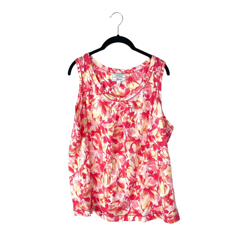 Orange And Yellow Pajama Top – Petite 1X
