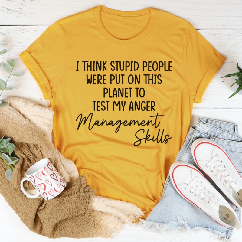 Anger Management Skills Tee Mustard S