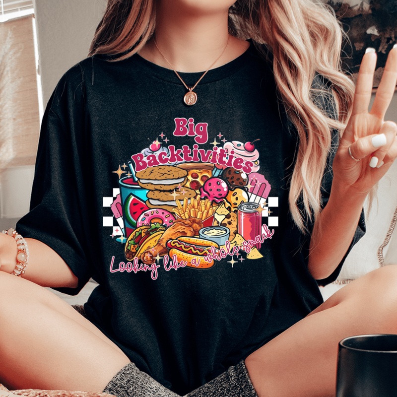 Big Backtivities Tee Black Heather S