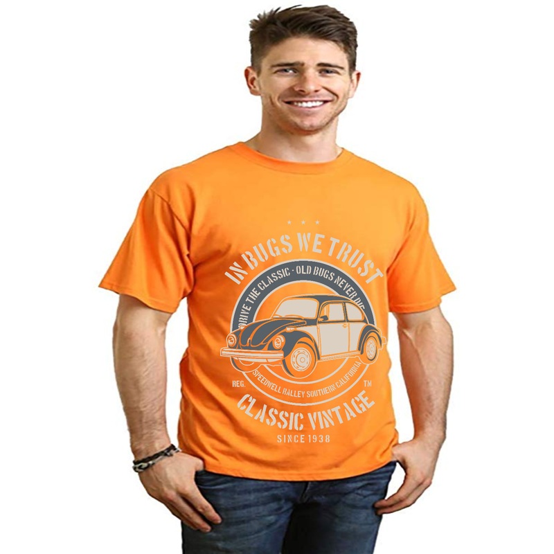 In Bugs We Men’s Bamboo Viscose/Organic Cotton Short Sleeve Graphic T-Shirt Medium Black