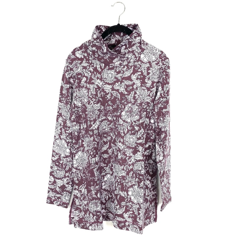Purple Floral Long Sleeve Top – Extra Small And Small Extra Small