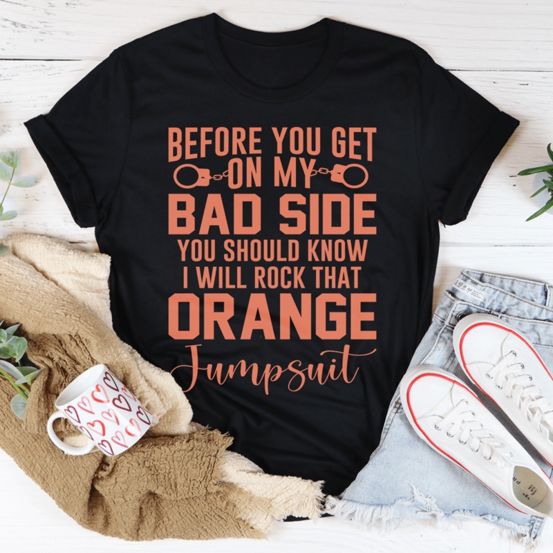 Before You Get On My Bad Side Tee Black Heather S