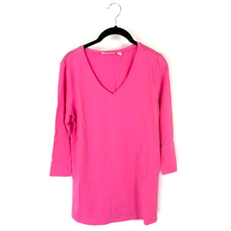 Bright Pink Long Sleeve Top – Small