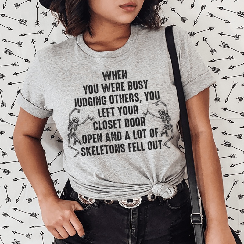 Busy Judging Others Tee Athletic Heather S