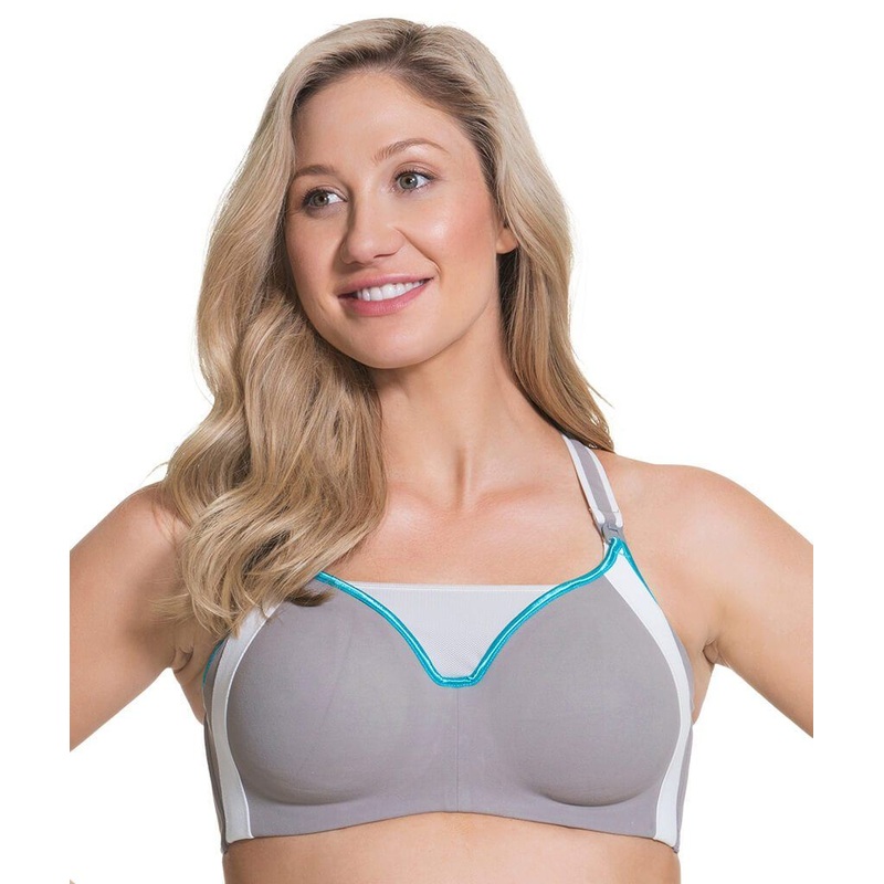 Cake Maternity Zest Flexi Wire High Impact Maternity & Nursing Sports Bra –  Grey 32B