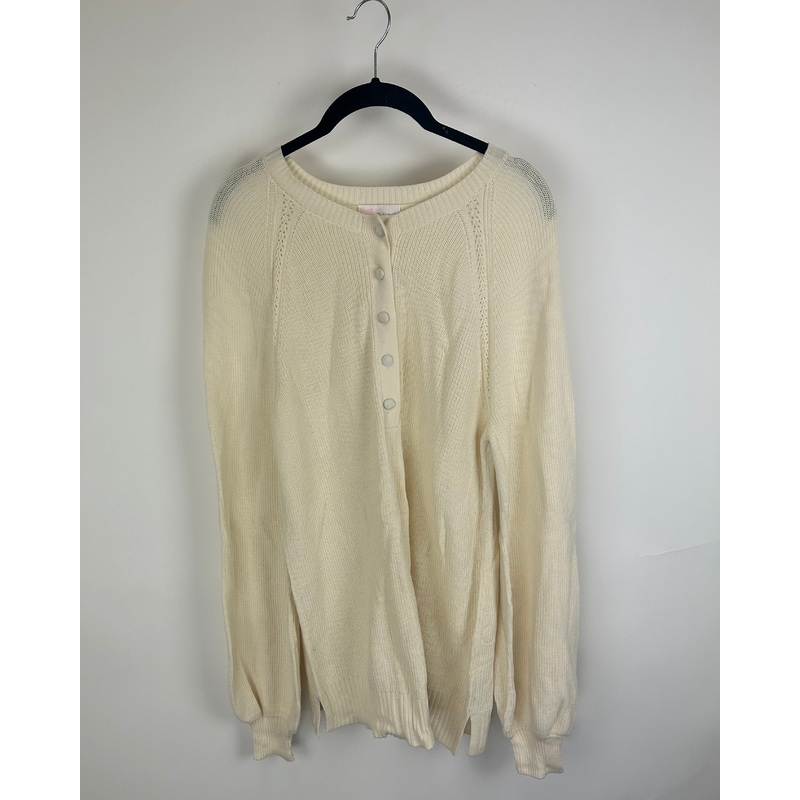 Ivory Henley Neckline Sweater – Size 6/8