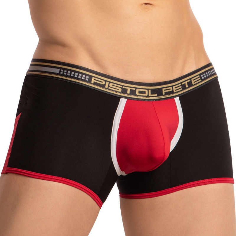 Pistol Pete PPG045 Athletic Wide Waistband Boxer Trunk Small Black