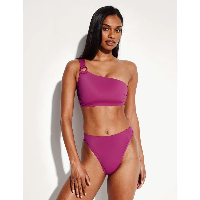 Sculpt One Shoulder Bikini Top Deep Orchid XS