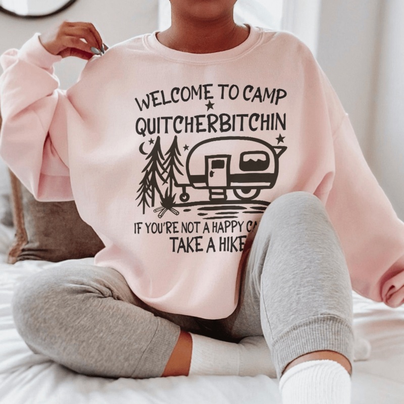Welcome To Camp Quitcherbitchin Sweatshirt Black S