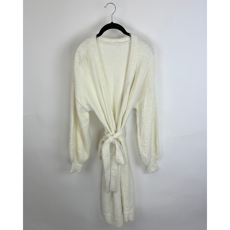 White Full Length Cardigan – Size 2/4