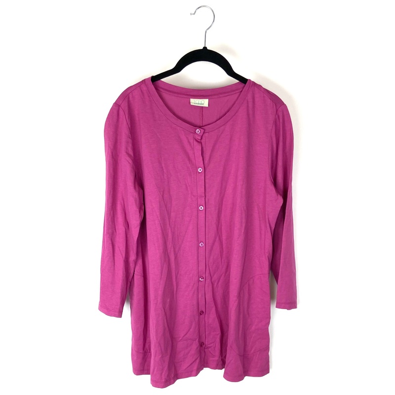Pink Long Sleeve Button Up – Size 6-8