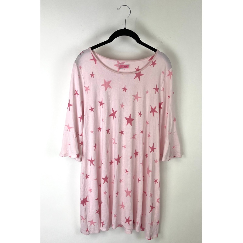 Pink Star Print Nightgown – Small