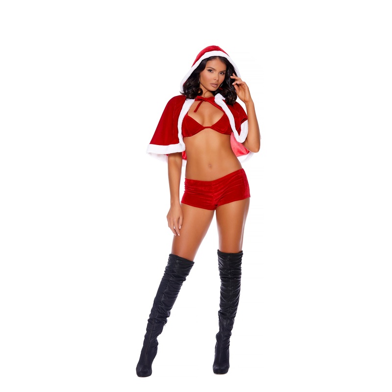 Santas Naughty Helper 3-Piece Costume S Red/White