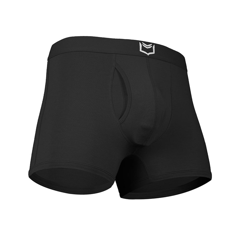 SHEATH 2.1 Men’s Dual Pouch Trunks BLACK XS 24-26″