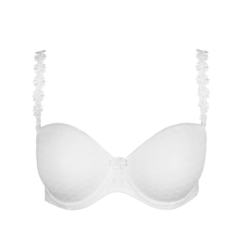 Avero White Padded Bra Strapless White 32A