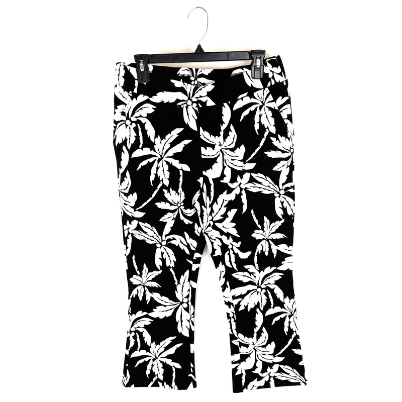 Black And White Tropical Print Pant – Size 6/8