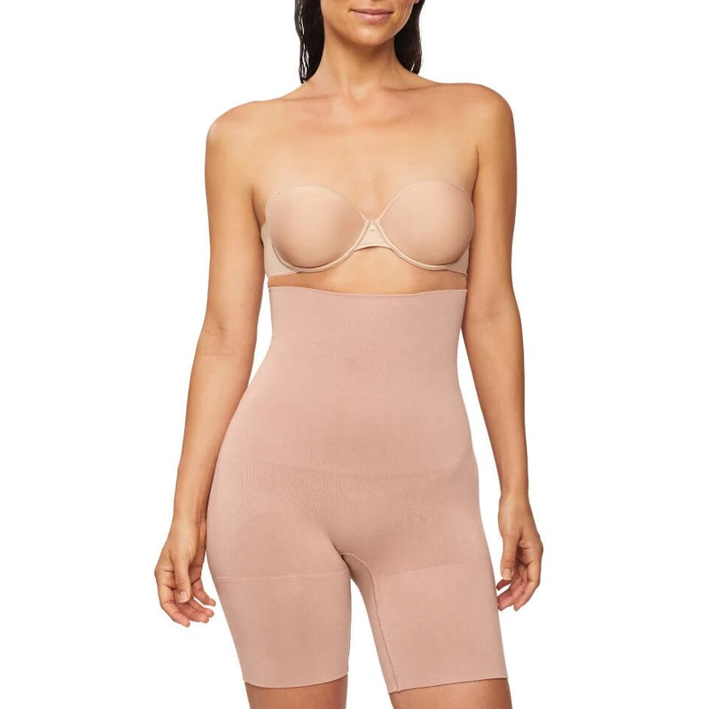 Nancy Ganz Bamboo Essentials High Waisted Thigh Shaper Short – Mahogany S