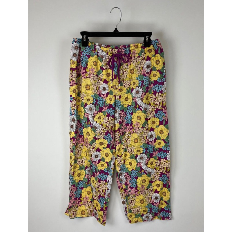 Purple Floral Lounge Pants – Size 6-8