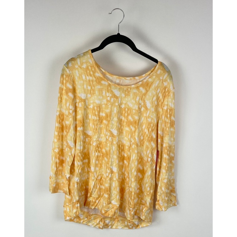 3/4 Length Yellow Lounge Top – Small & 1X Small