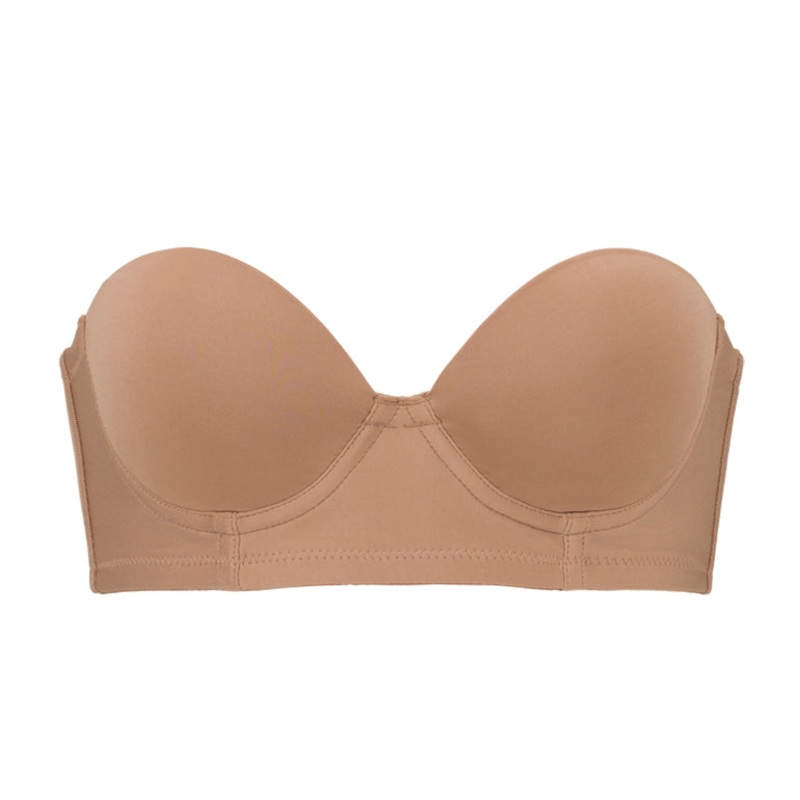Molded Cup Strapless Bra 65C (US 30C) Mocha Beige