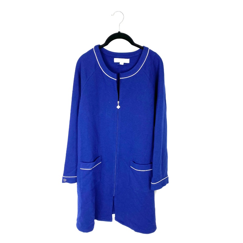 Zip Up Indigo Blue Robe – Small / Medium
