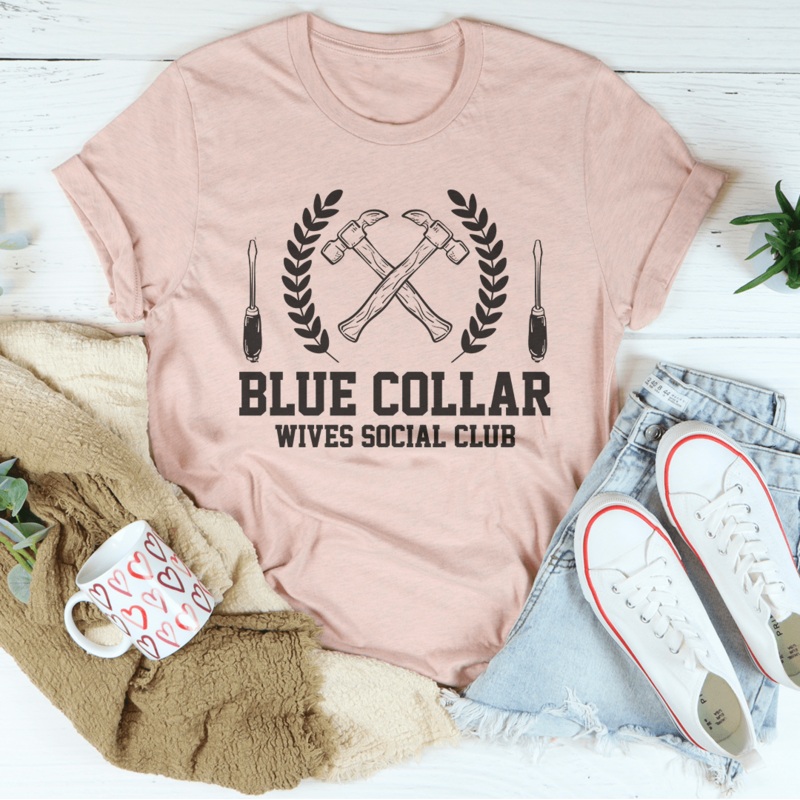 Blue Collar Wives Social Club Tee Black Heather S