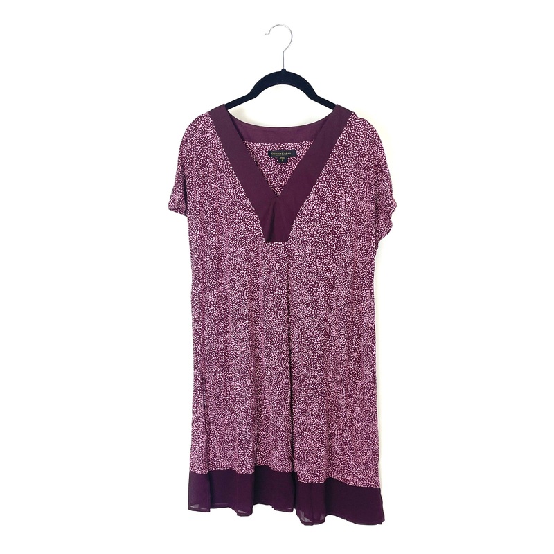Burgundy Printed Night Gown – Small