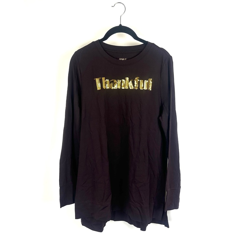 Chocolate Plum “Thankful” Long Sleeve Top- Size 6/8