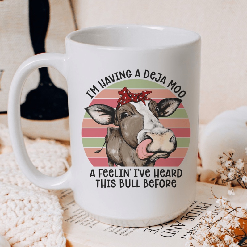 I’m Having A Deja Moo Mug 15 oz White One Size