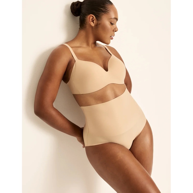 Shaper High Rise Leakproof Briefs Warm Sand XS