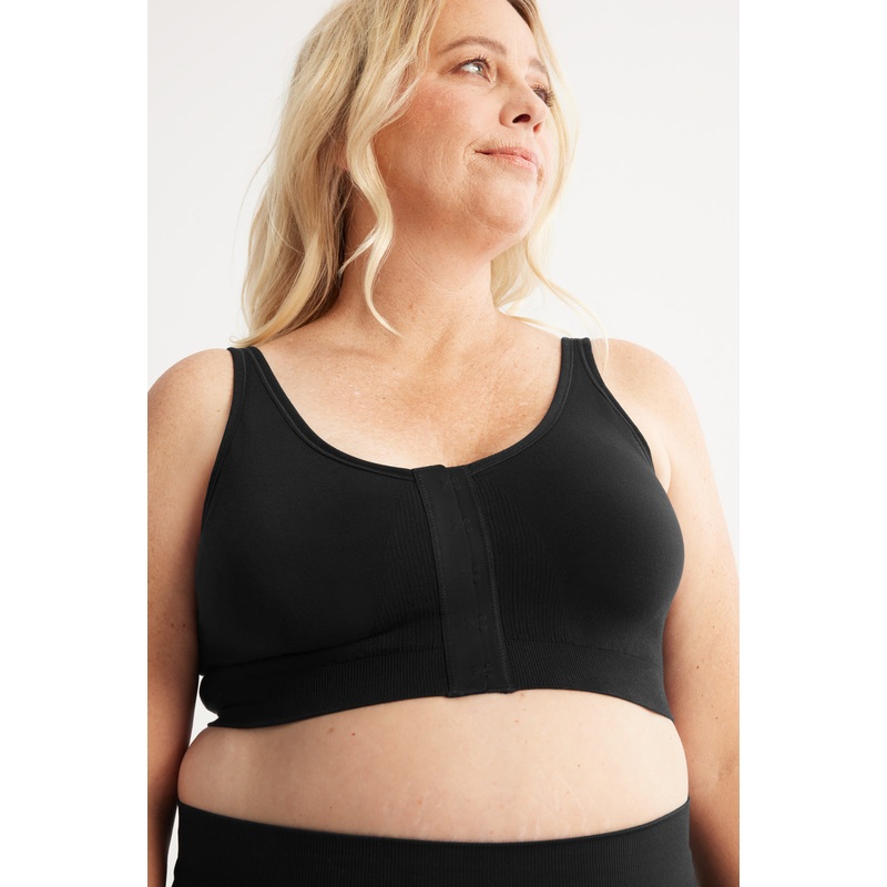 Ultra Soft Front Closure Bra Black XS