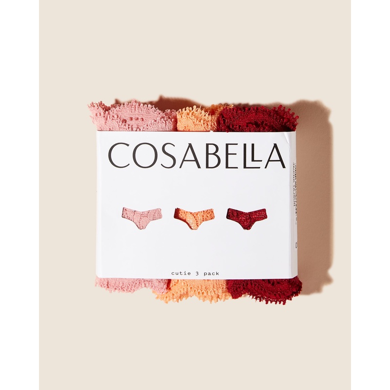 3Er-Pack Lr Tanga Jaipur Pink Taj Sunrise Sindoor Red Einheitsgre