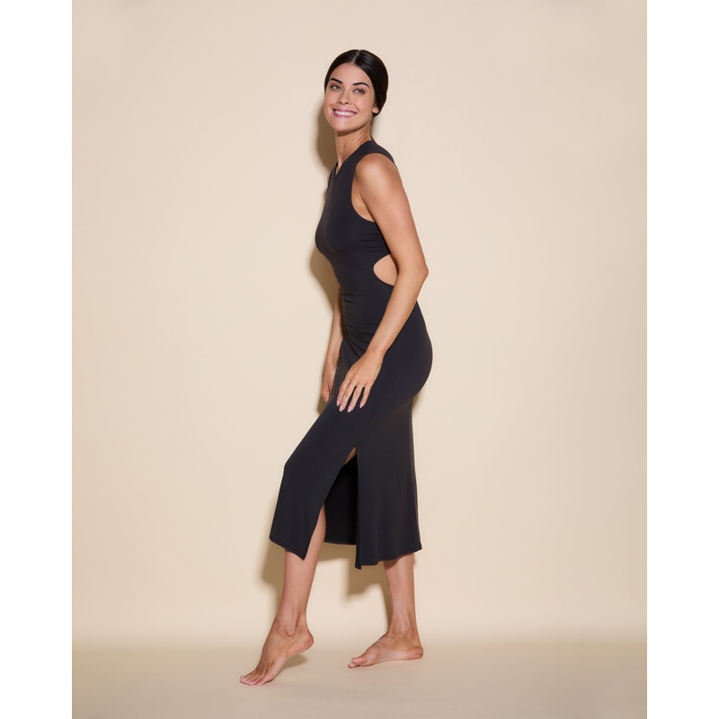 Cutout-Kleid Schwarz XS