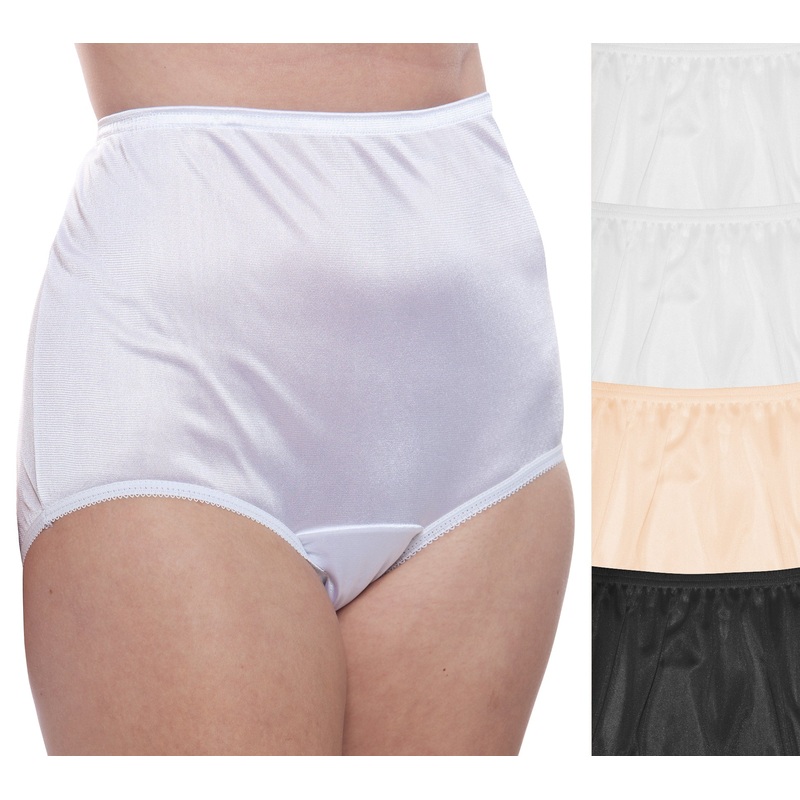 Nylon Brief Panty (Style 331/Plain Jane) 4 Pack in Basic Neutrals 5