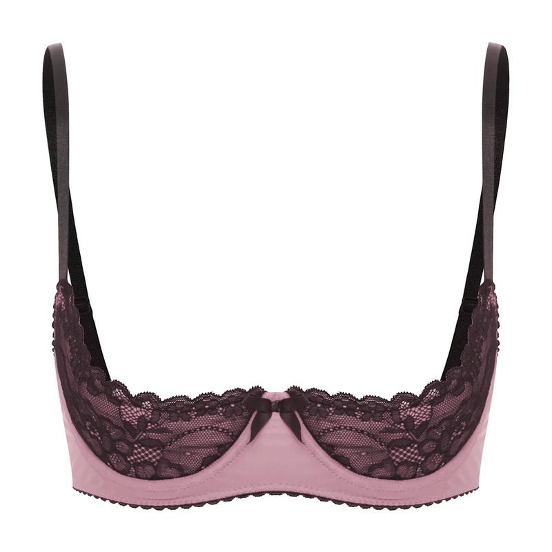 Andreea Push Up Half Cup Bra Pink S