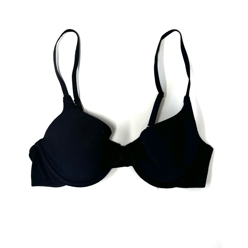 Black Underwire Mesh Detail Bra – 34B