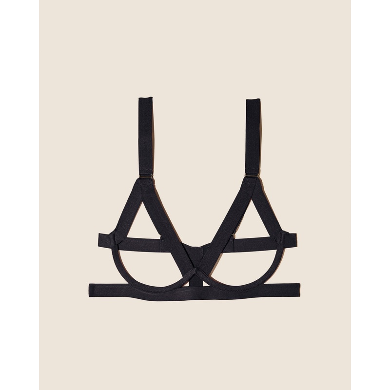 Bondage Underwire Bra Black 1
