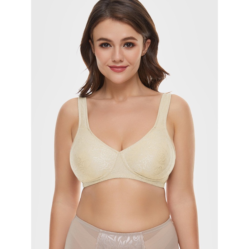 Full Coverage Minimizer Wire-free Seamless Bra Nude 36B/80B