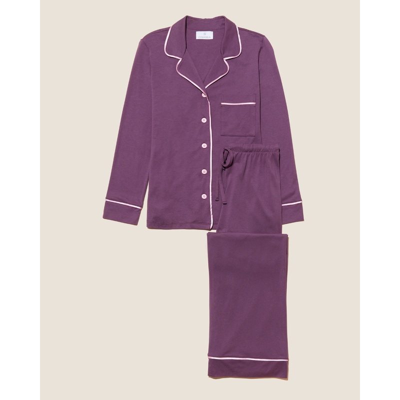 Pigiama Petite Con Top A Maniche Lunghe E Pantaloni Zaadi Purple/Neela Flower PS