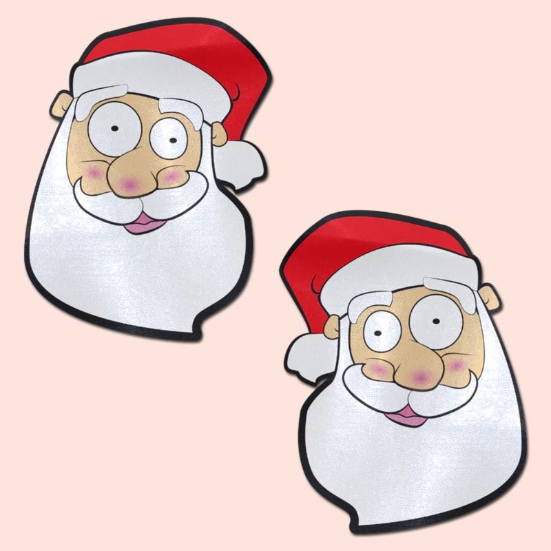 Santa: Jolly Saint Nick Santa Head Nipple Pasties by Pastease