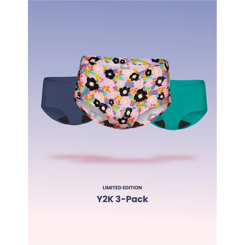 Teen Light Leakproof No-Show Boyshort 3-Pack – Kit Lucky Star/Berry/Cosmo XXS