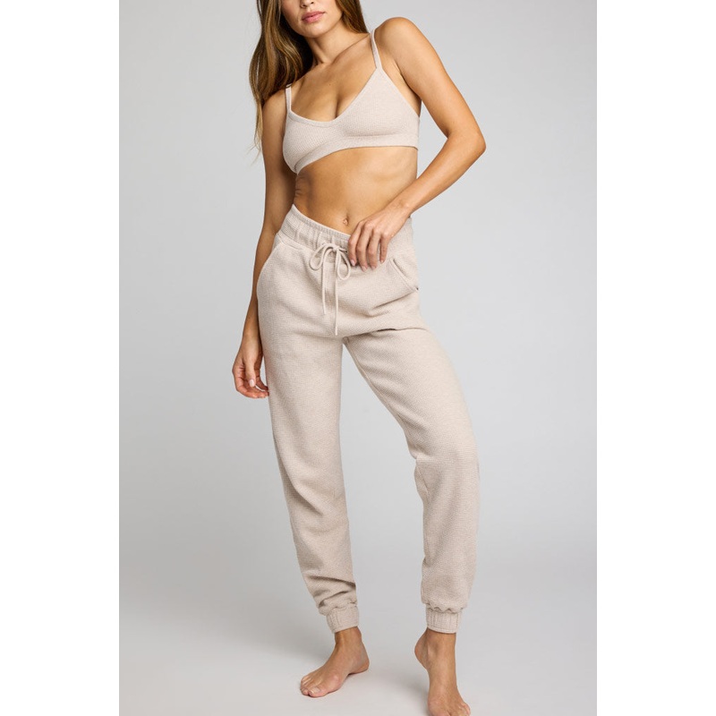 Waffle Knit Jogger in Sand XS Sand Single