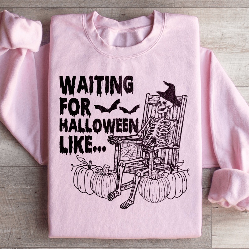 Waiting For Halloween Like Sweatshirt Black S