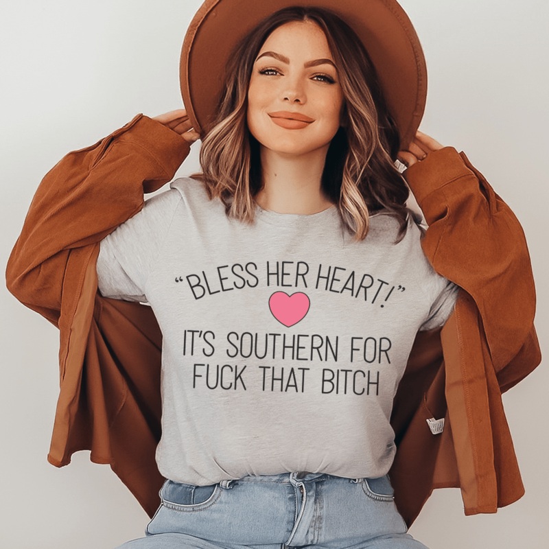Bless Her Heart Tee Athletic Heather S