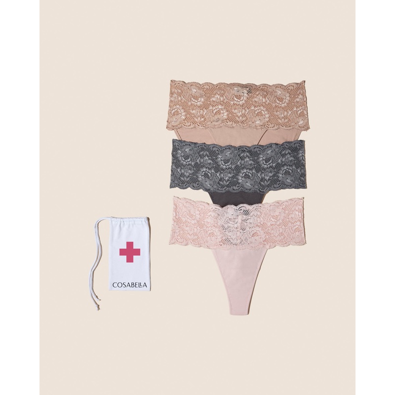 Confezione 3 Slip Emergency Sette Pink Lilly Platinum PS/PM